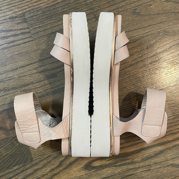 AGL Ankle Strap Platform Ankle Strap Sandal Dusty Rose Leather - Picture 7 of 14